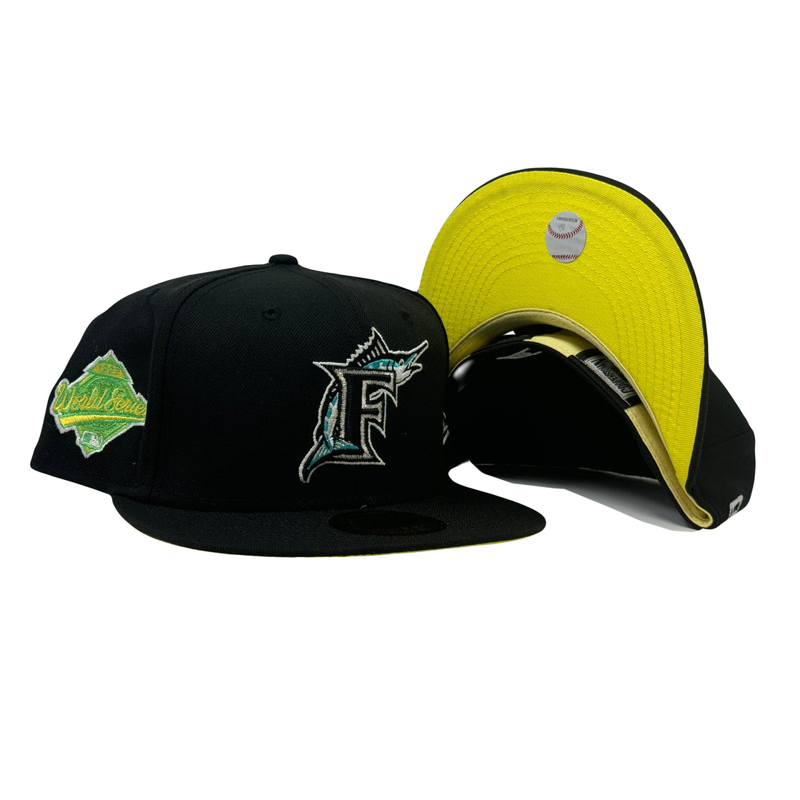 Florida Marlins 1997 World Series Light Yellow Brim New Era Fitted Hat