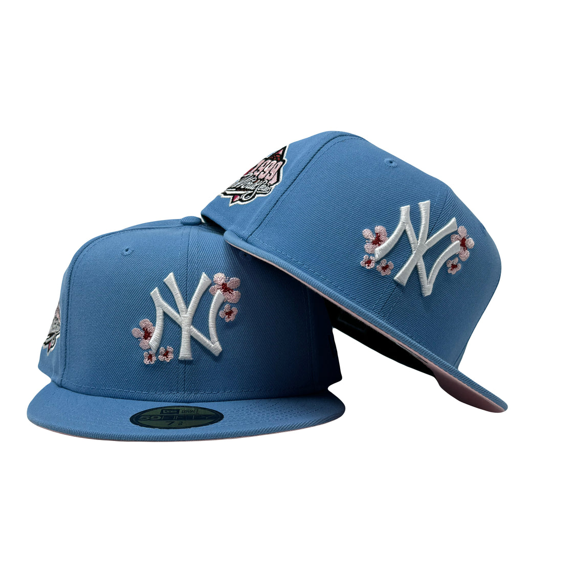 New York Yankees 1999 World Series Cherry Blossom pack Sky Blue 59Fifty New Era Fitted Hat