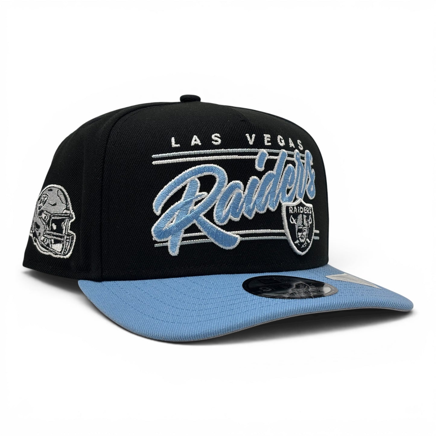 Las Vegas Raiders 9Fifty A-Frame Snapback Hats-Black Sky