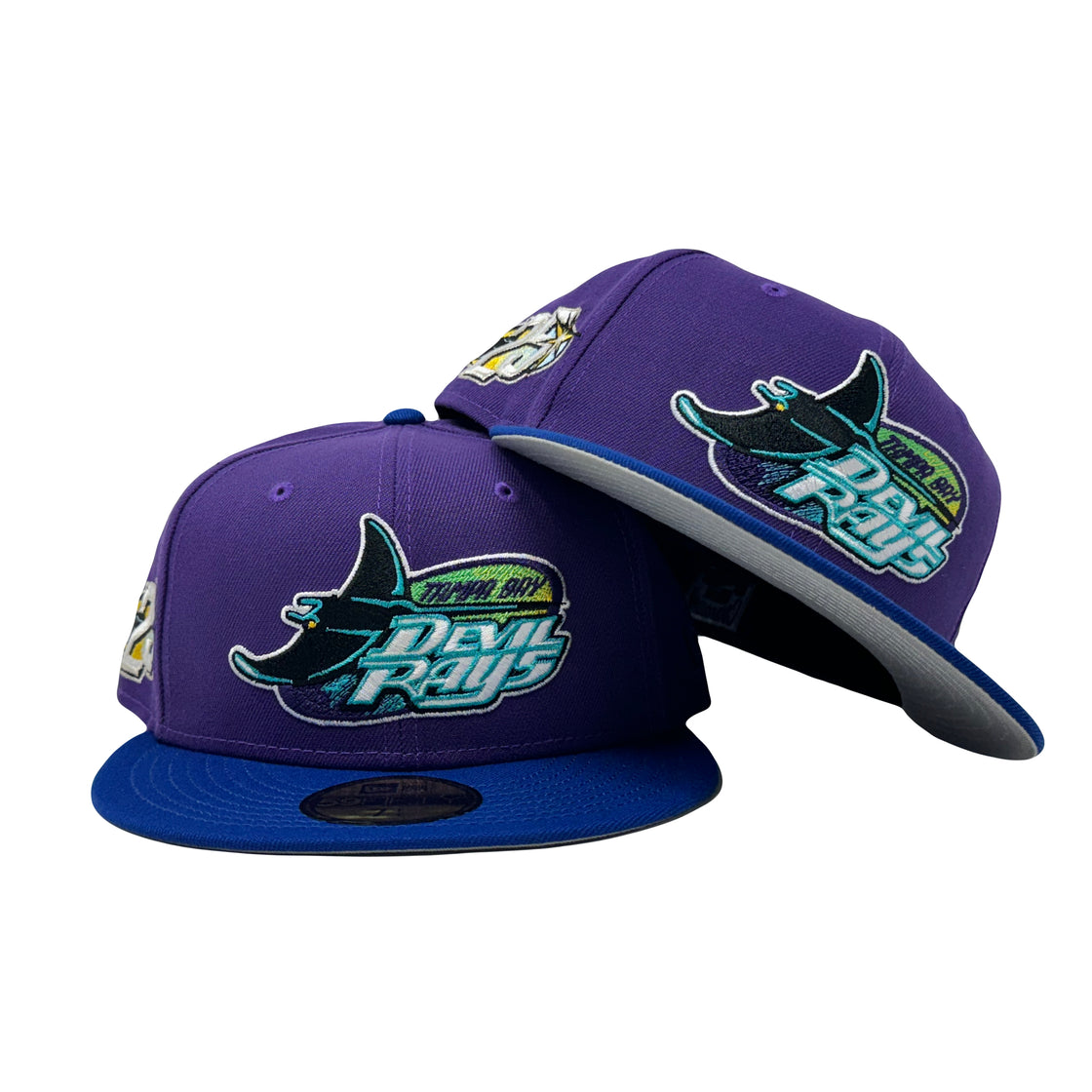 Tampa Bay Devil Rays 25th Anniversary Sparkling Grape Royal New Era Fitted Hat