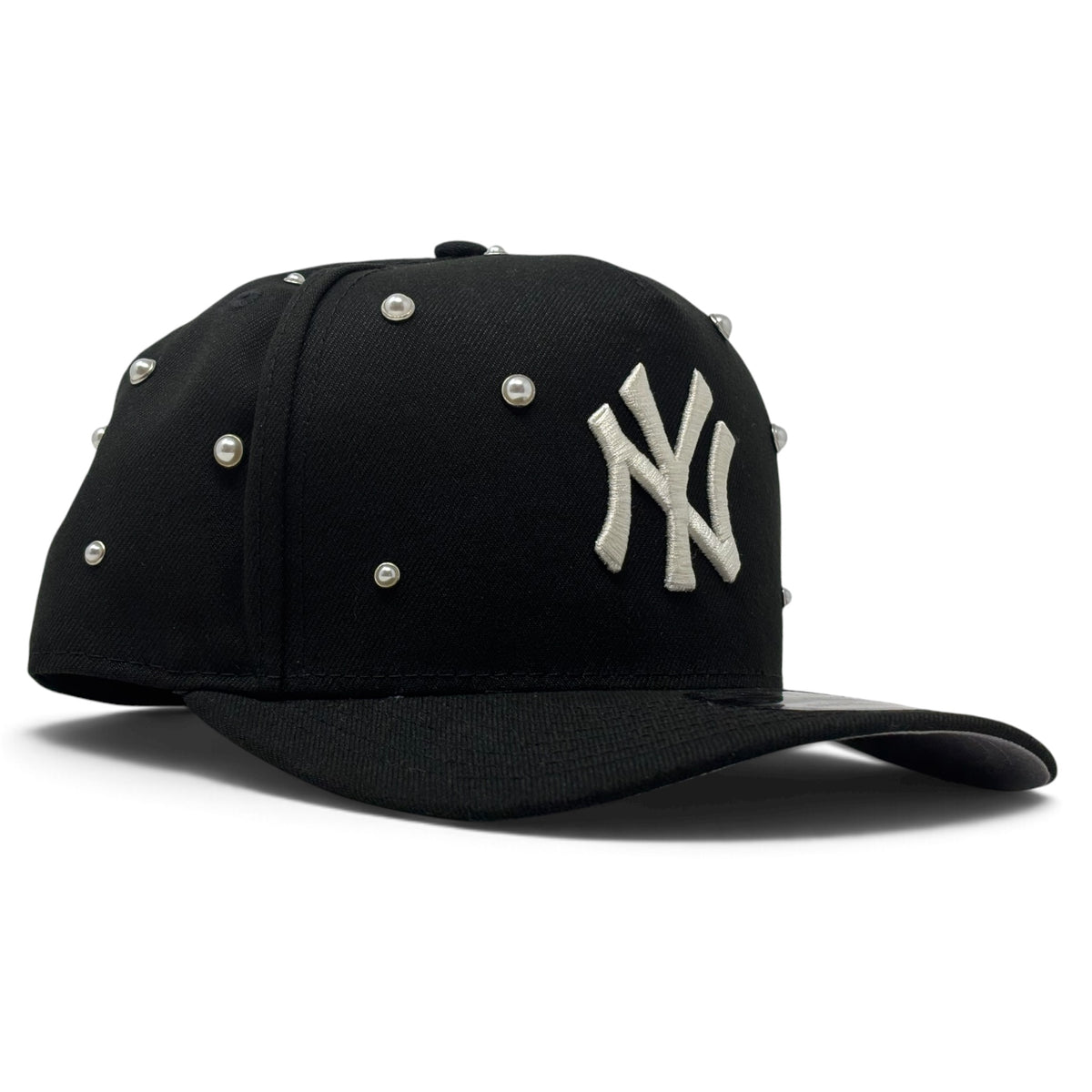New York Yankees Studded Pearl Essence Black 9Fifty ™ A-Frame New Era Snapback Hat