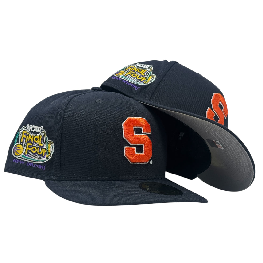 Syracuse 2003 Final Four 59FIFTY Navy Orange Pre-Curved New Era Fitted Hat