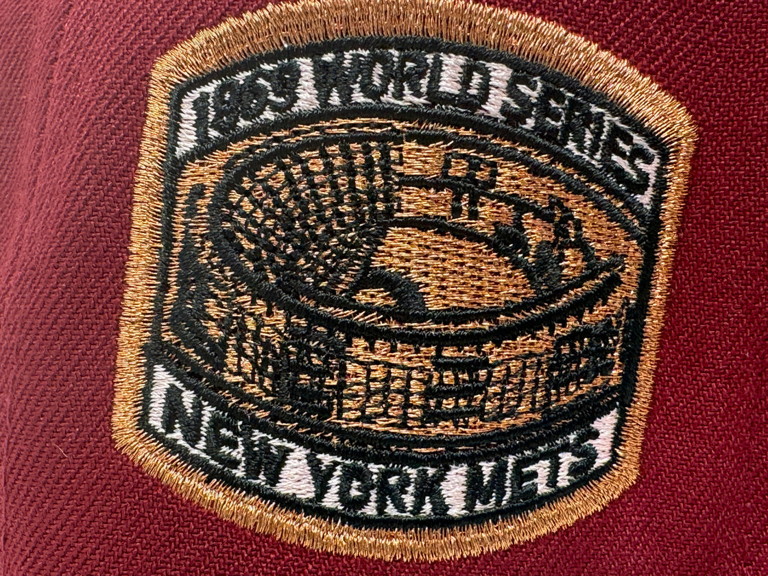 New York Mets 1969 World Series Burgundy Statue of Liberty 59Fifty New Era Fitted Hat