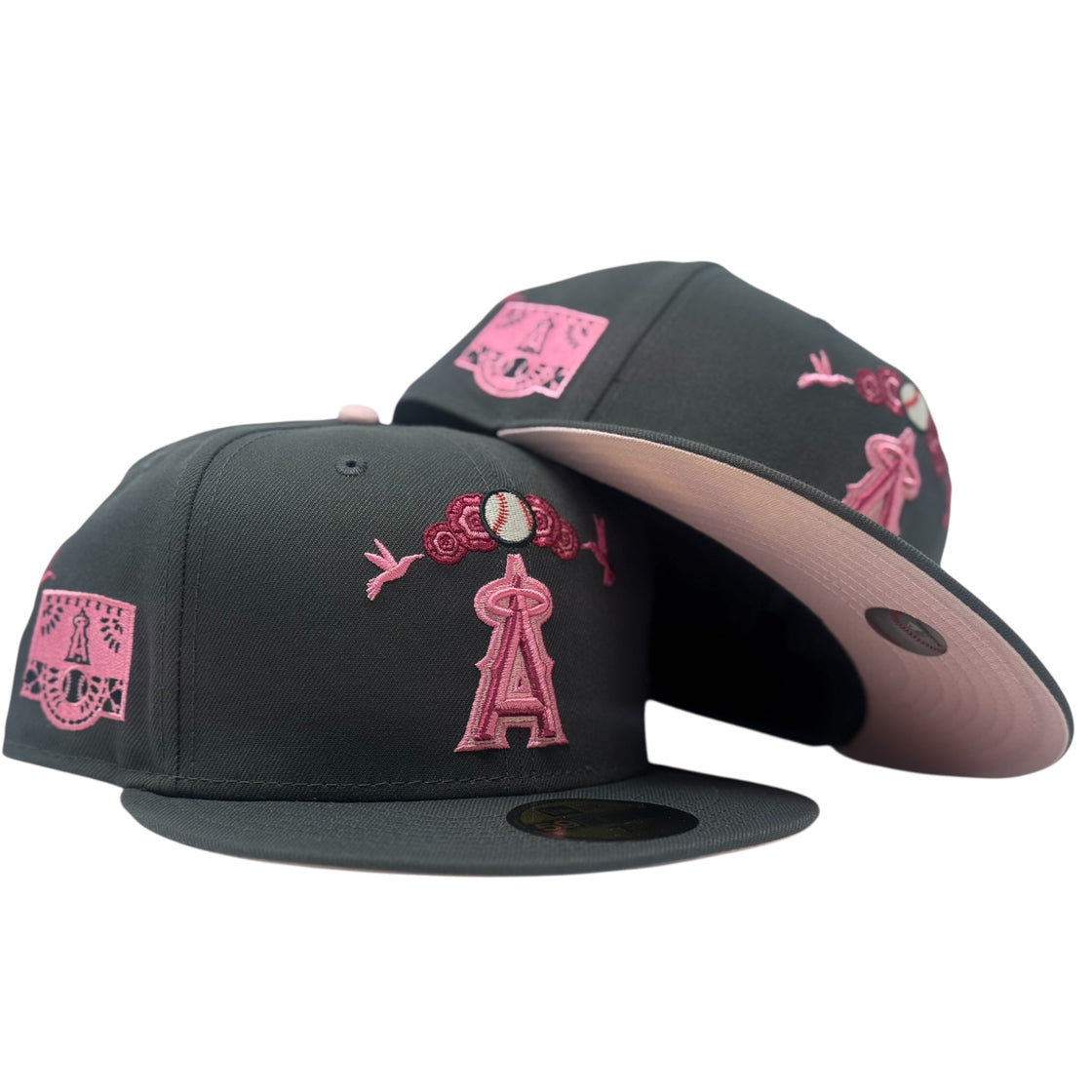 Los Angeles Angels Day of the Dead Graphite 59FIFTY Fitted
