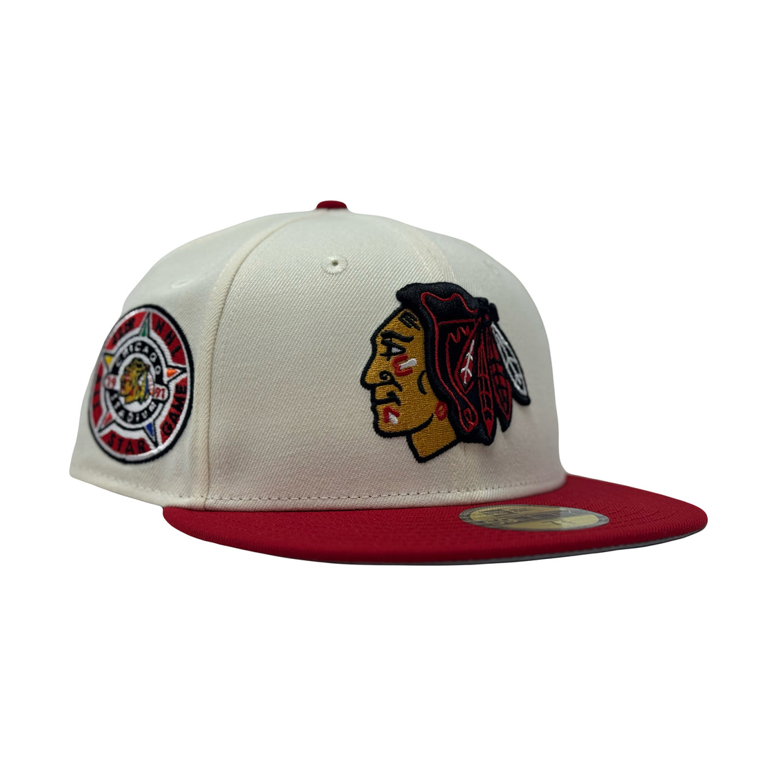 Chicago Blackhawks 1991 All Star Game New Era Fitted Hats-Red