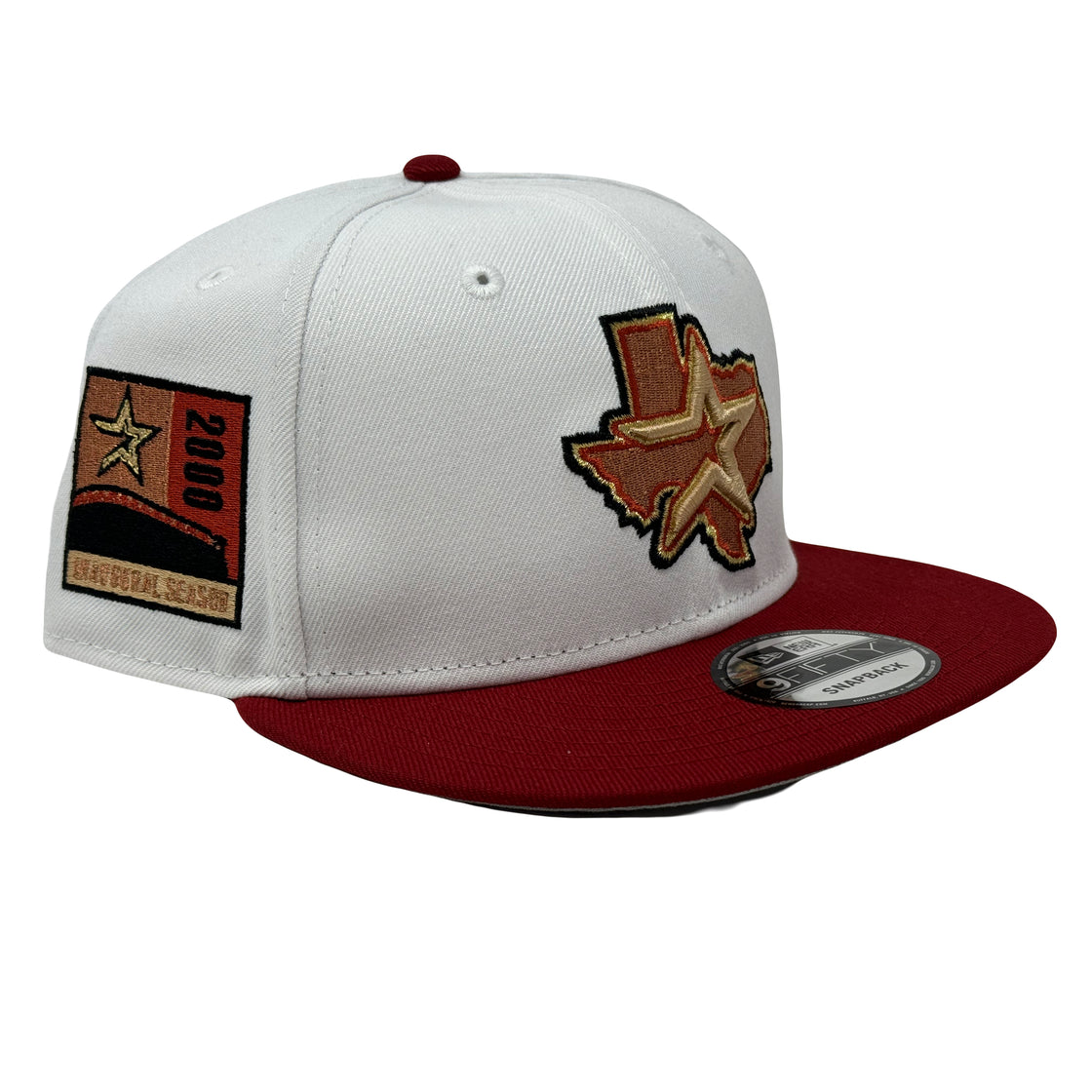 Houston Astros 2000 Inaugural Season 9Fifty New Era Snapback Hat White Burgundy