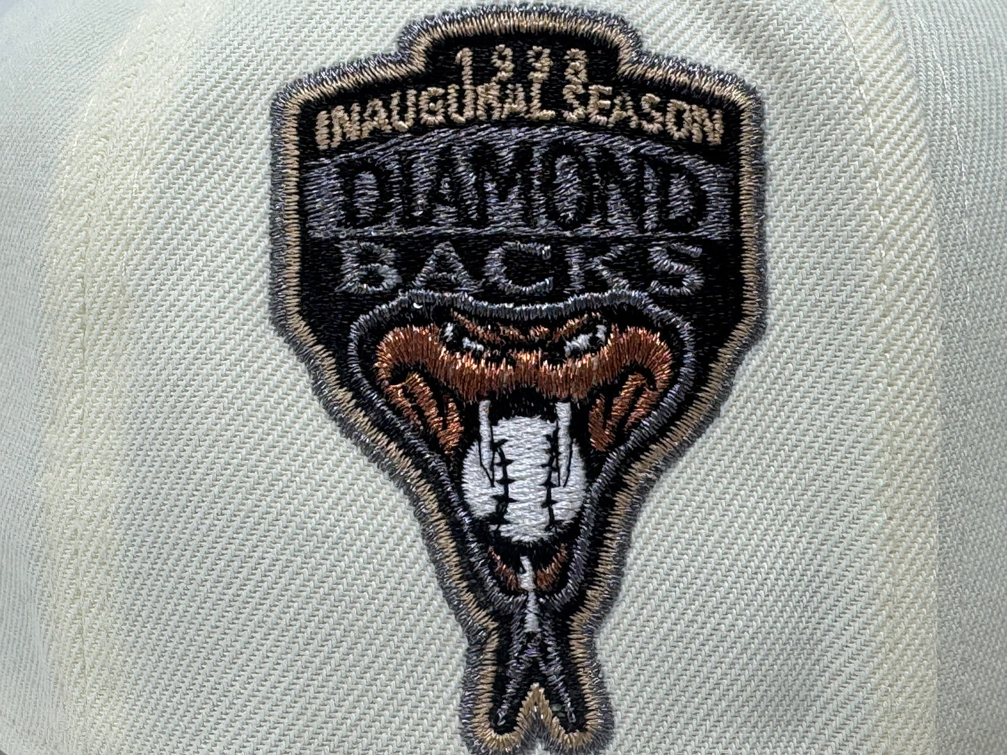 Arizona Diamondbacks 1998 Inaugural Season Fitted Hats-Off white Camel