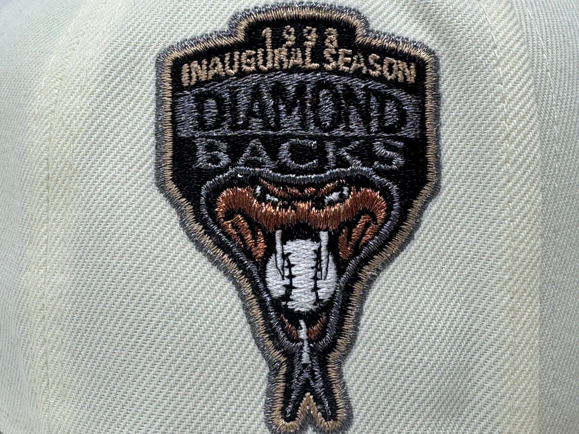 Arizona Diamondbacks 1998 Inaugural Season Fitted Hats-Off white Camel