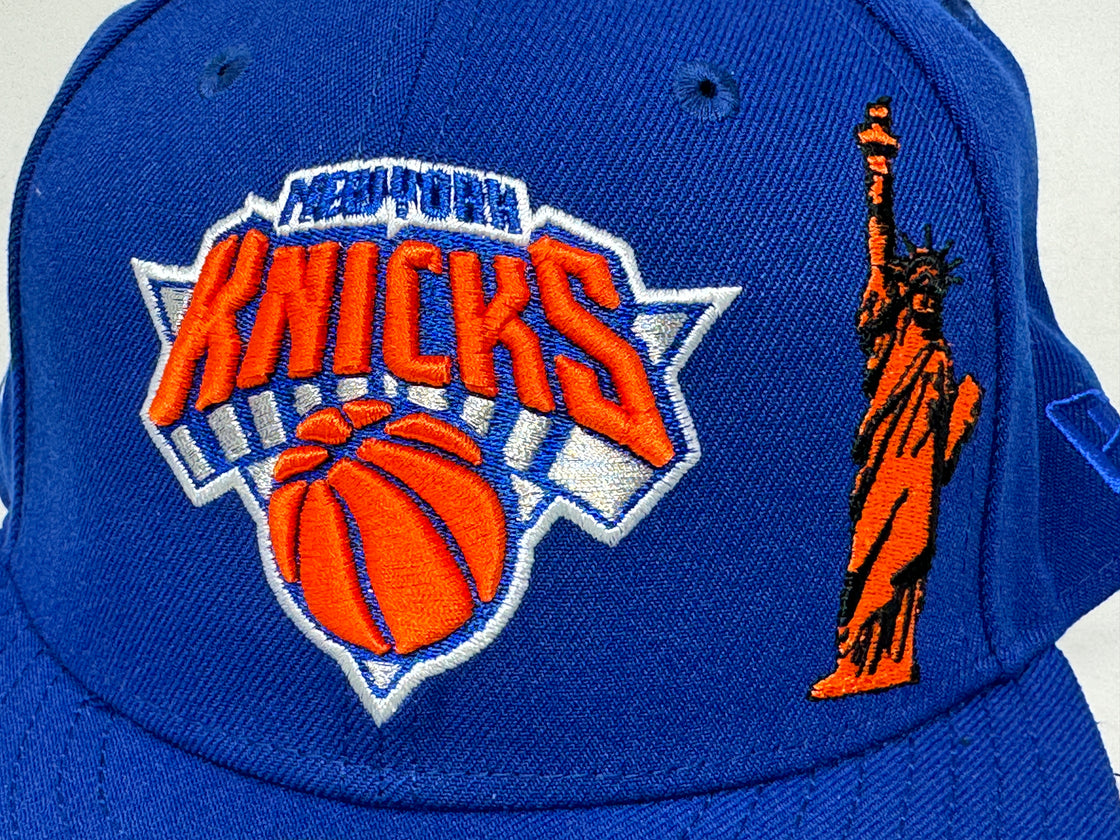 New York Knicks 2X NBA Champions Statue of Liberty Royal Blue 59Fifty New Era Fitted Hat