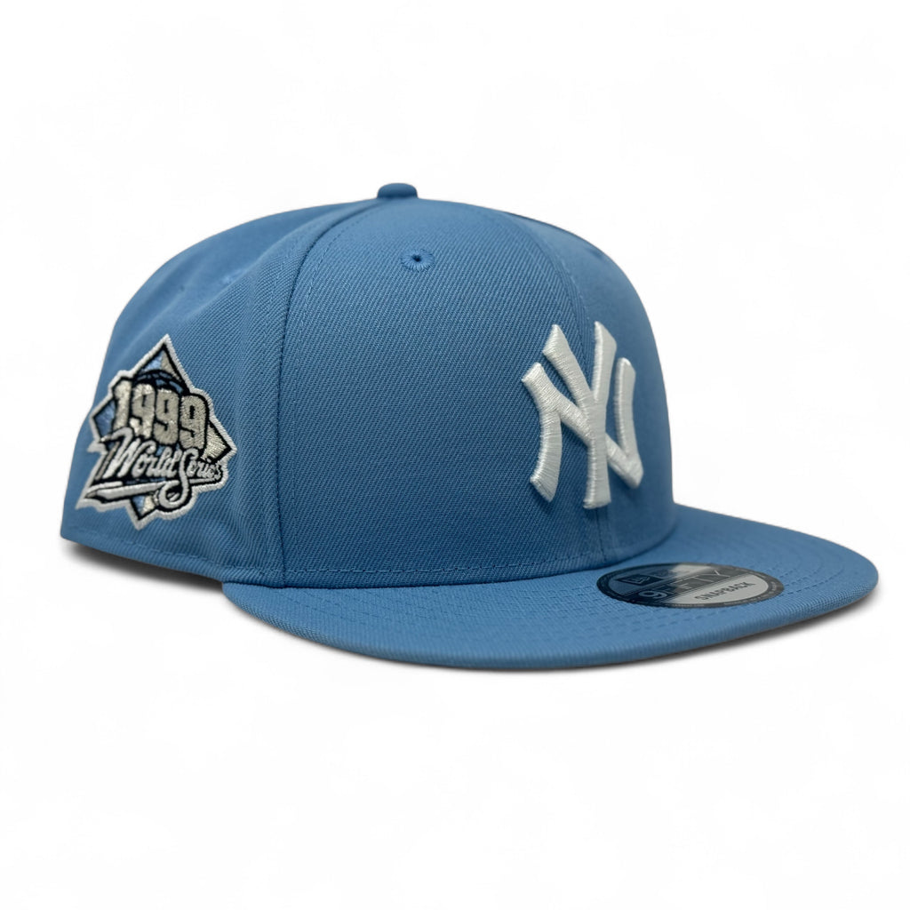 New York Yankees 1999 World Series Snapback Hats-Sky Blue