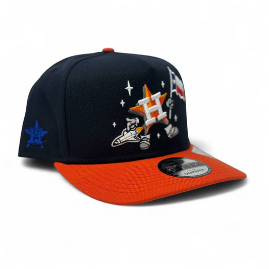 Houston Astros 9Fifty A Frame Snapback Hats-Black Orange