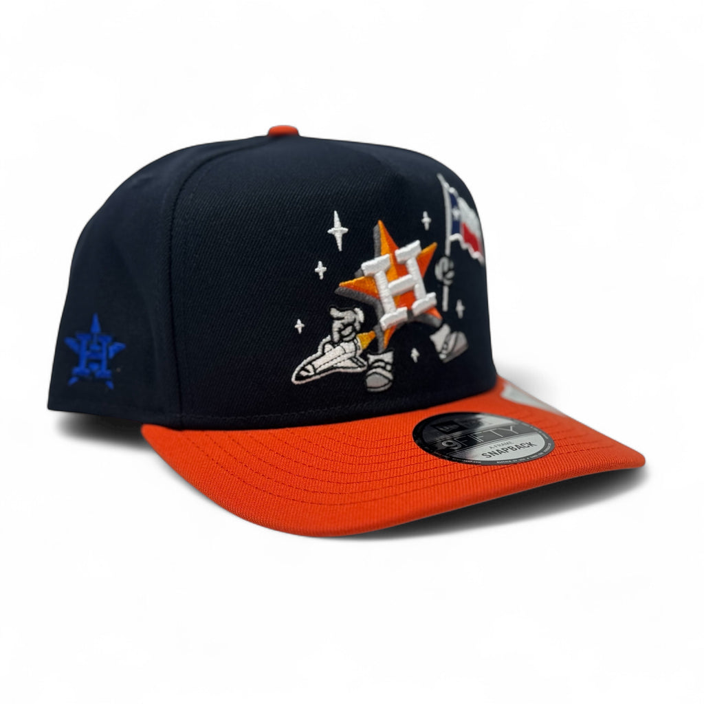 Houston Astros 9Fifty A Frame Snapback Hats-Black Orange