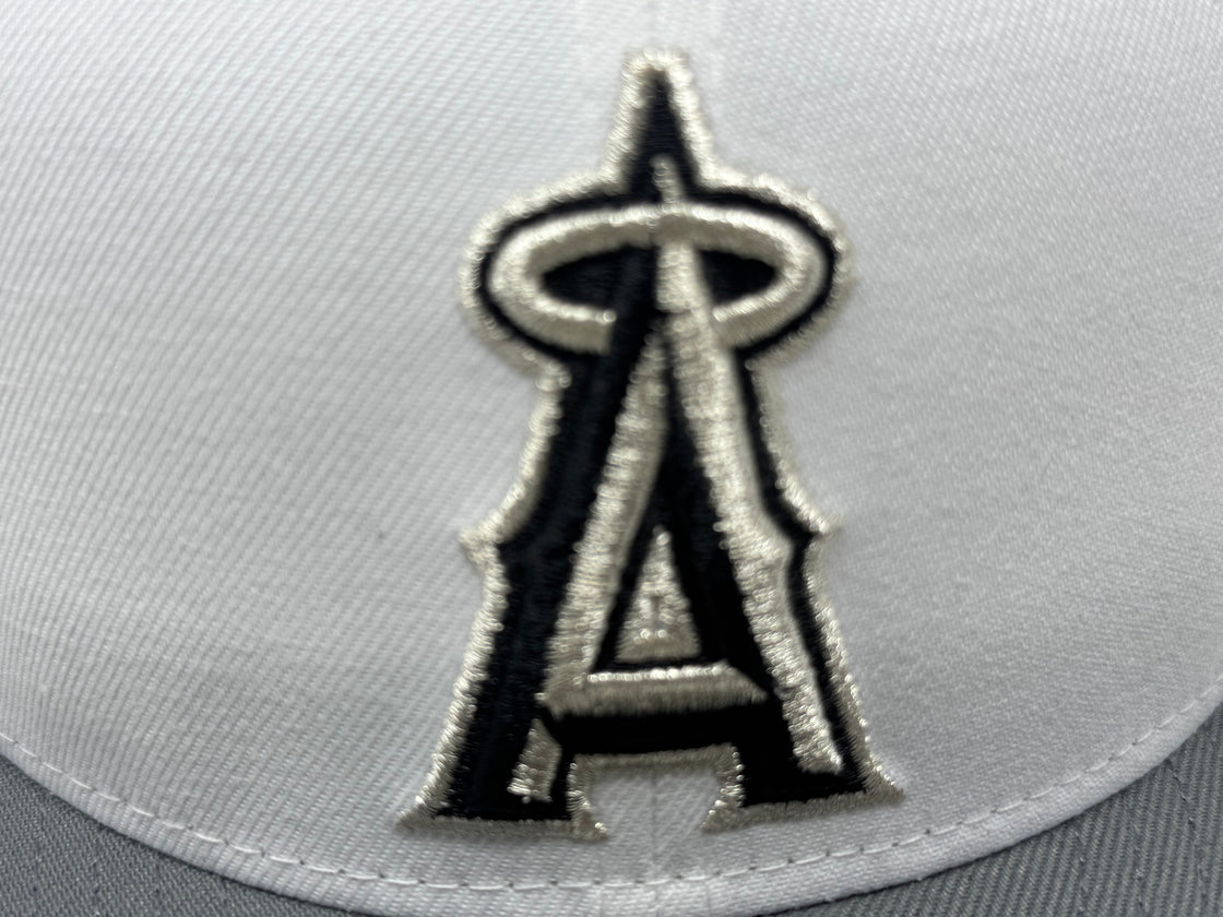 Los Angeles Angels 35th Anniversary Fitted Hats-White Gray