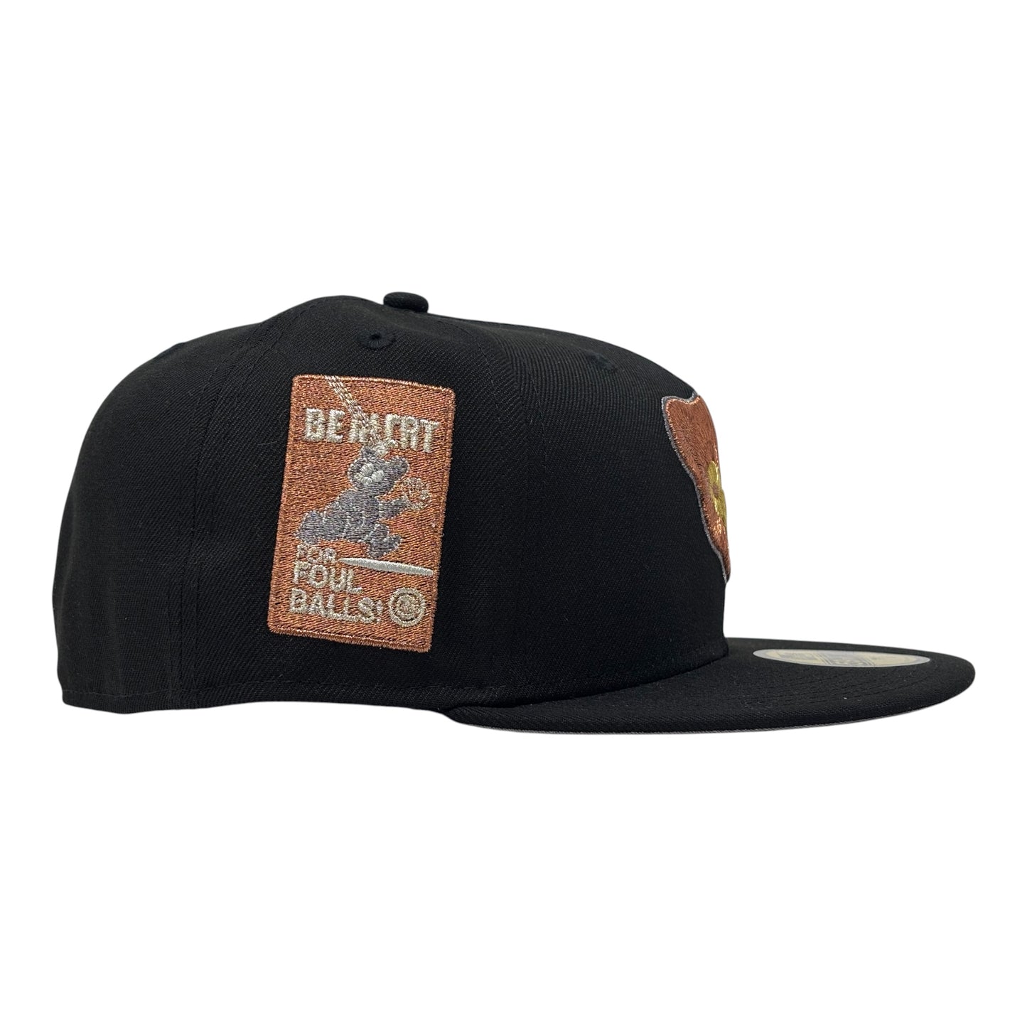 Chicago Cubs Be Alert Foul Ball Logo New Era Fitted Hats-Metallic Copper