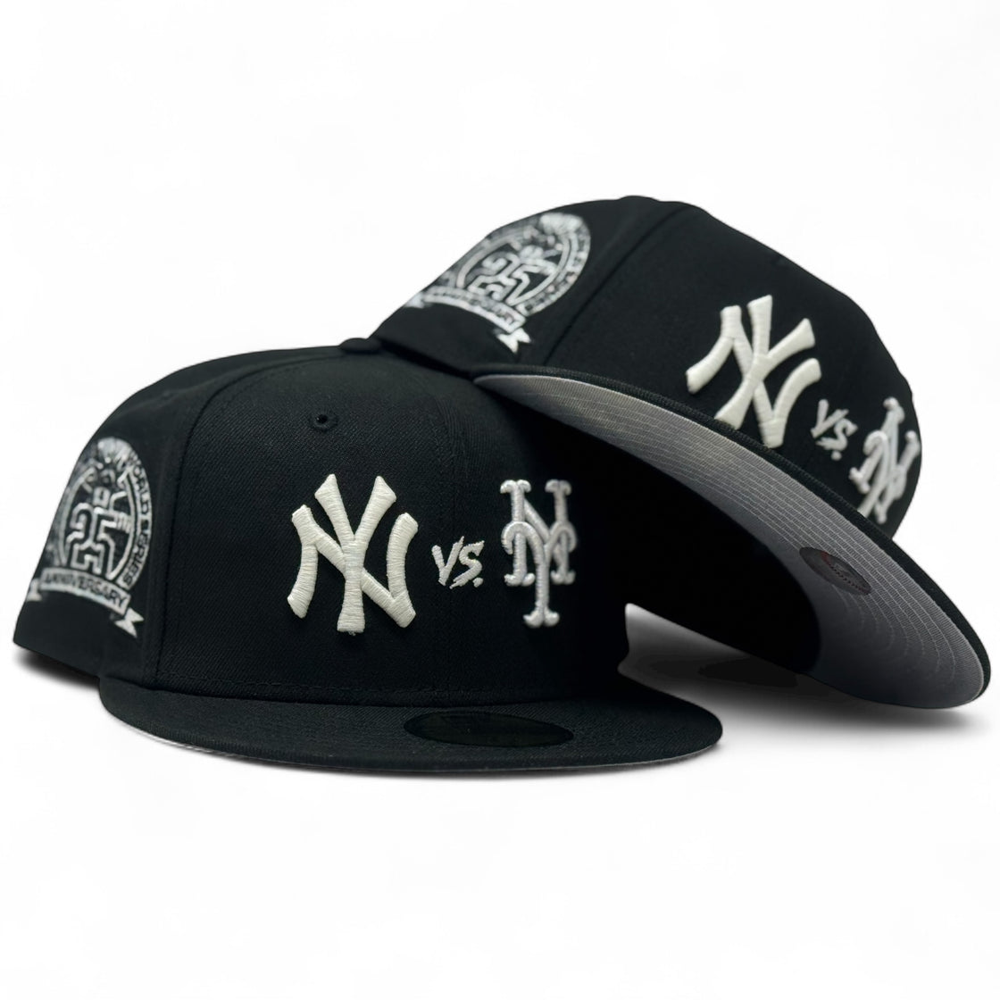 New York Yankees VS Mets Subway Series Fitted Hat-Black