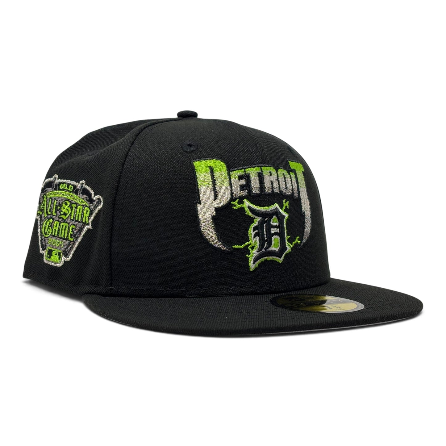 Detroit Tigers 2005 All Star Game "Metallic Pack" New Era Fitted Hat-Black Lime