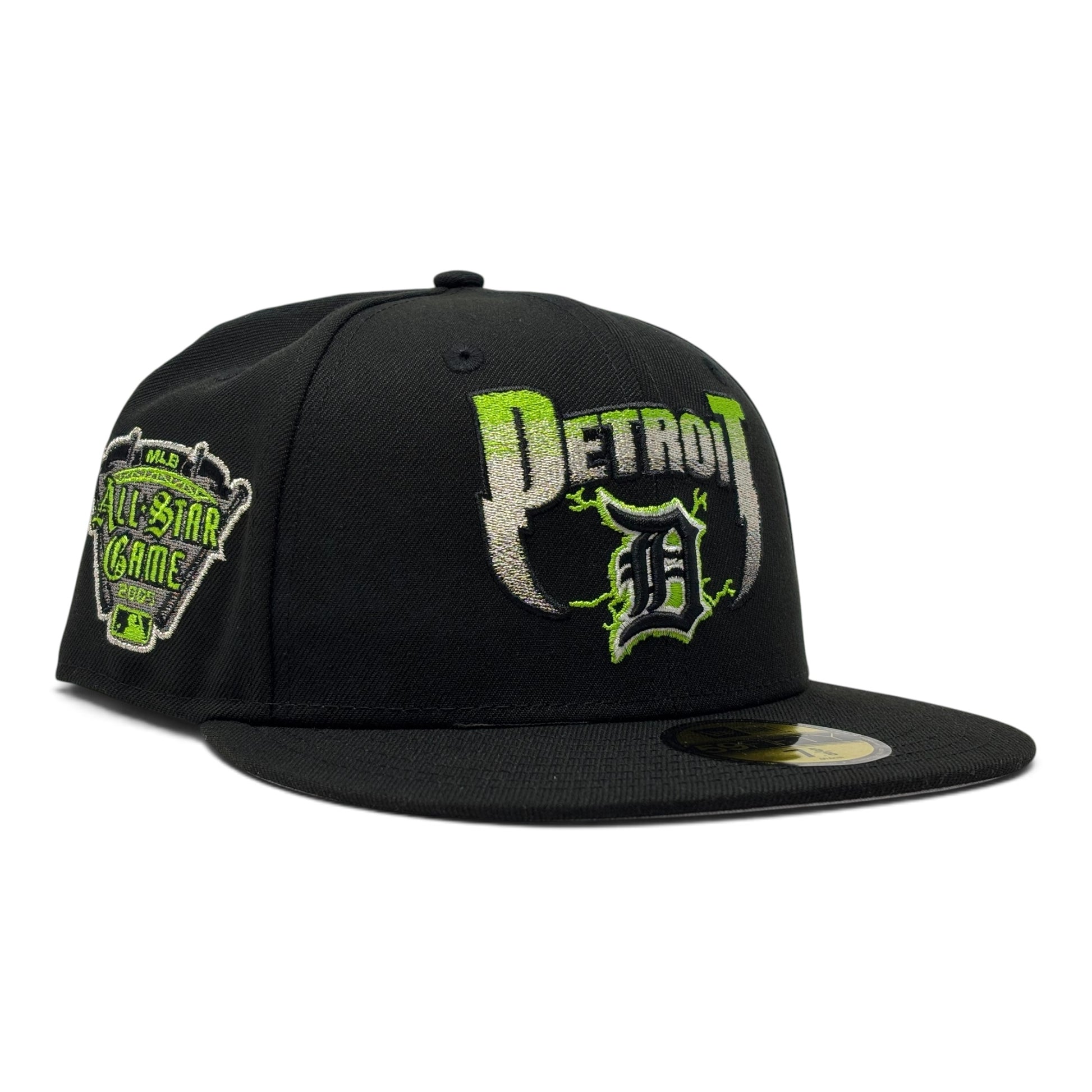 Detroit Tigers 2005 All Star Game "Metallic Pack" New Era Fitted Hat-Black Lime