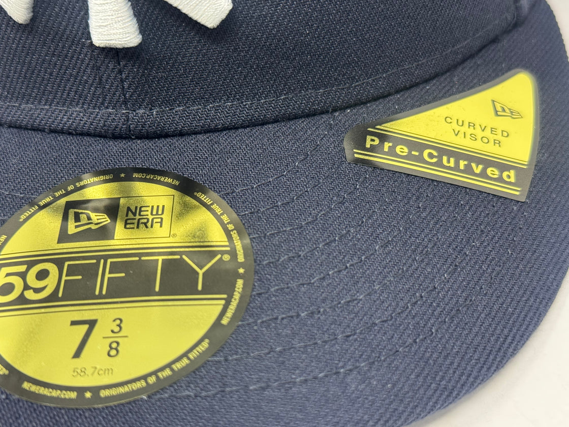 New York Yankees Pre -Curved Visor 59FIFTY Fitted Hat-Navy Blue