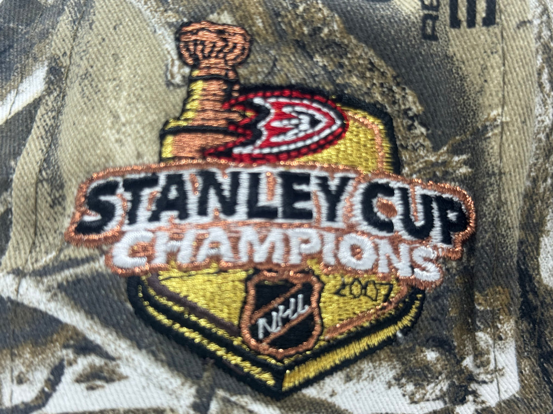 Anaheim Ducks Stanley Cup Champions Fitted Hats-Real Tree Black