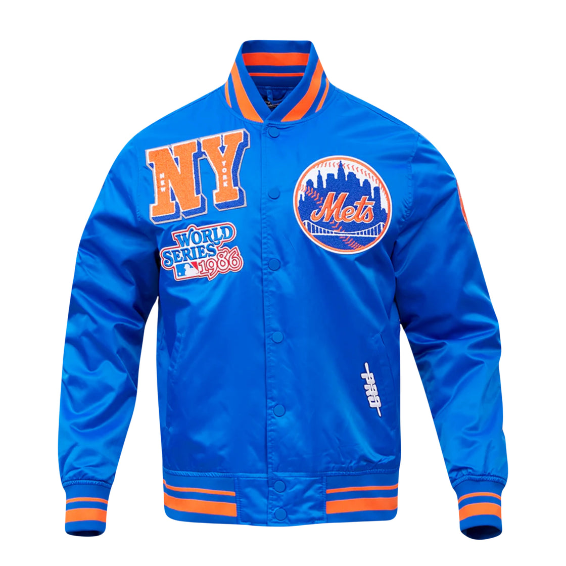 MLB New York Mets Mashup Logo Men's Satin Jacket