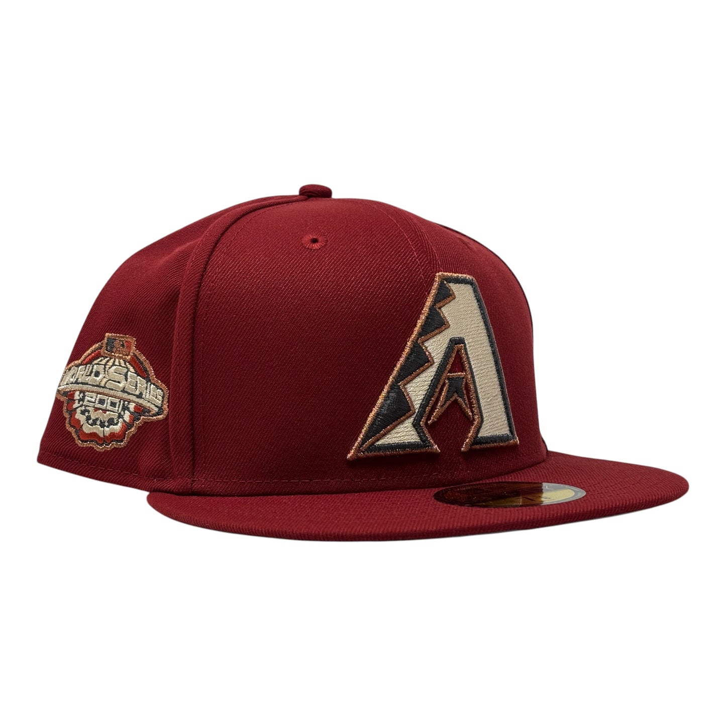 Arizona Diamondbacks 2001 World Series Fitted Hats-Brick Red