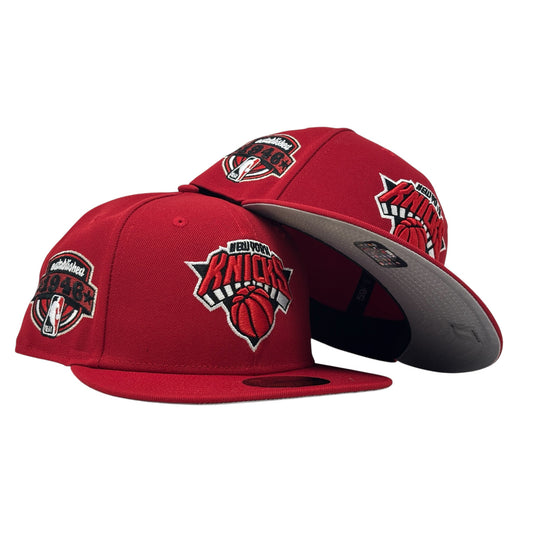 New York Knicks 1946 Established New Era Fitted Hats-Red