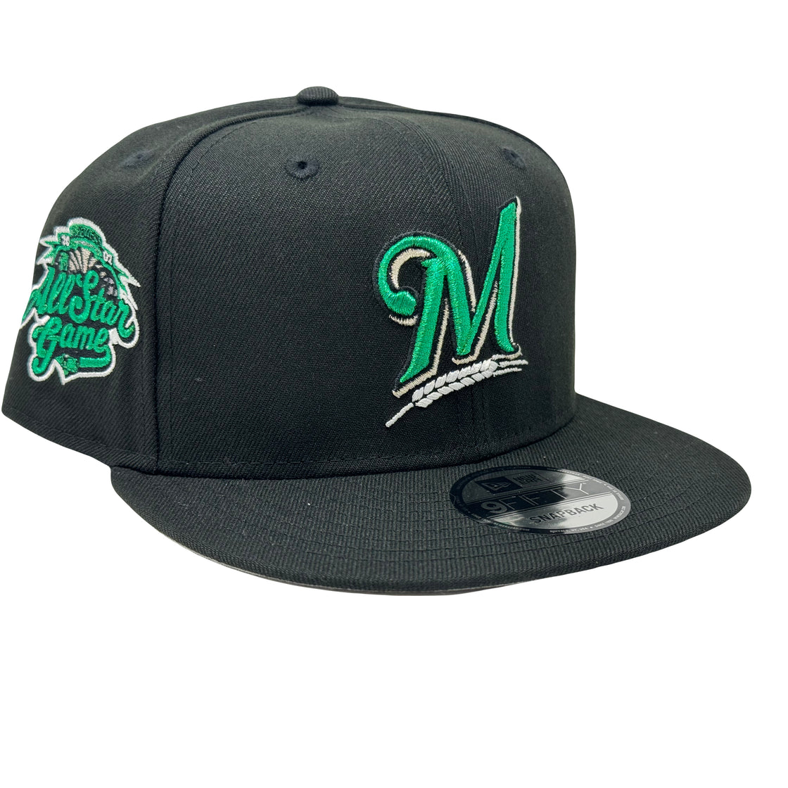 Milwaukee Brewers 2007 All Star Game New Era Snapback To Match Lucky Green