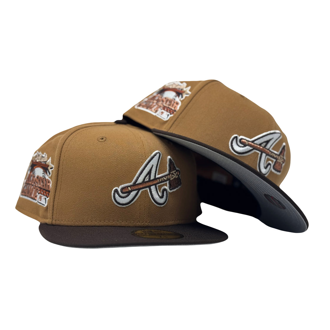 Atlanta Braves 2000 All Star Game Tan Brown New Era Fitted Hats