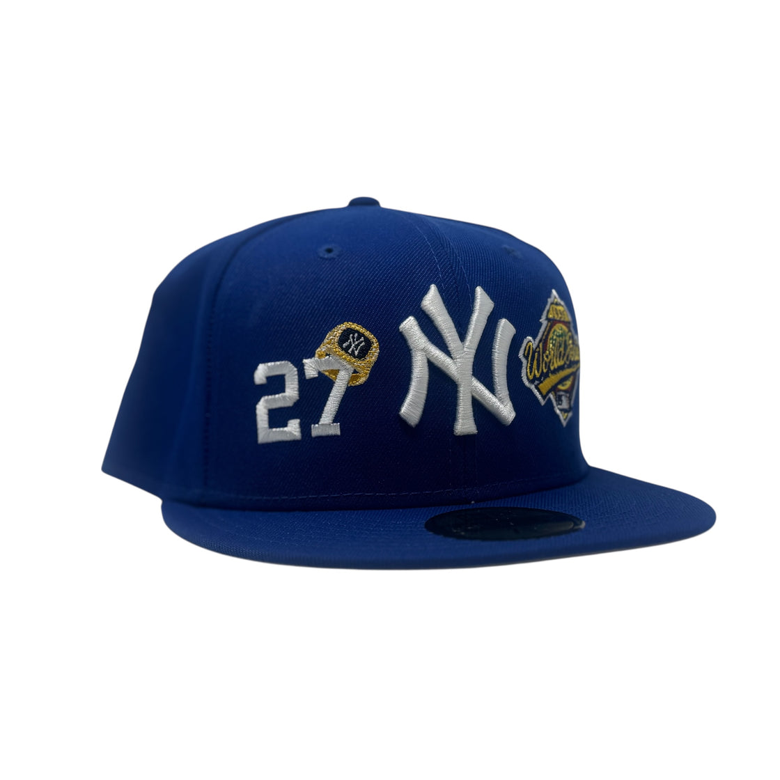 New York Yankees 27X Champions Multi Logo Fitted Hats-Royal Blue