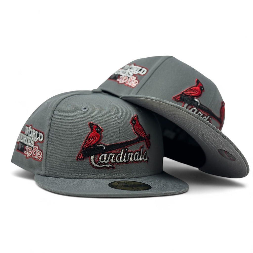 St. Louis Cardinals 1982 World Series Fitted Hats- Gray