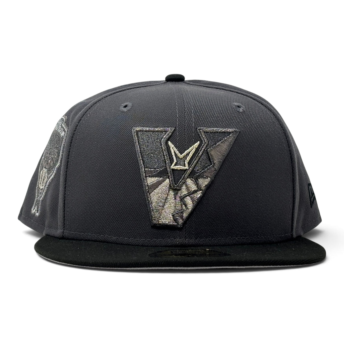 Arizona Diamondbacks 1998 Inaugural Season Upside Down Logo Fitted Hats-Dark Gray Black