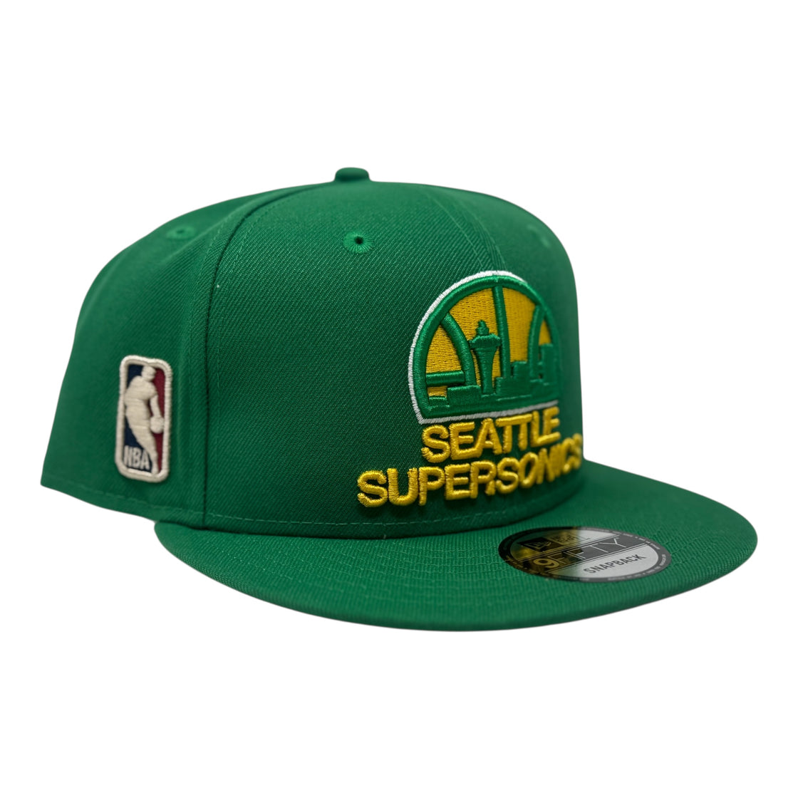 Seattle Super Sonics Hardwood Classics Team Snapback Hat-Green