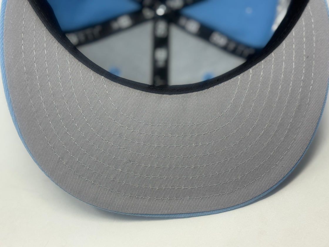 Anaheim Ducks 30th Anniversary Fitted Hats-Sky Blue