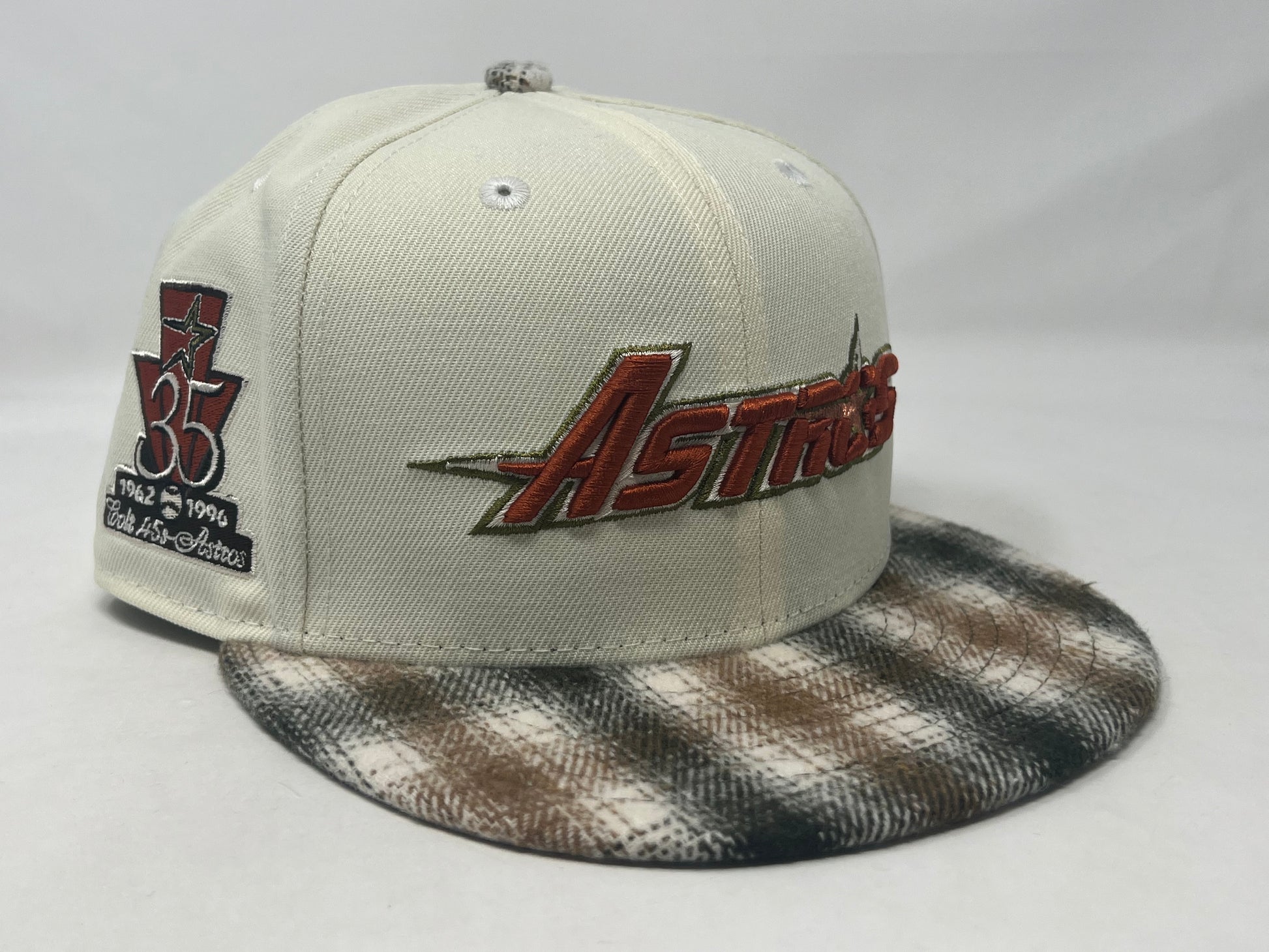 Houston Astros 35th Anniversary "Flannel Plaid Visor" New Era Fitted Hat