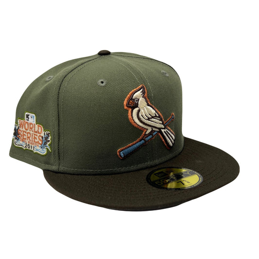 St. Louis Cardinals 2011 World Series 5950 New Era Fitted Hat Matching Air Jordan 4 Craft