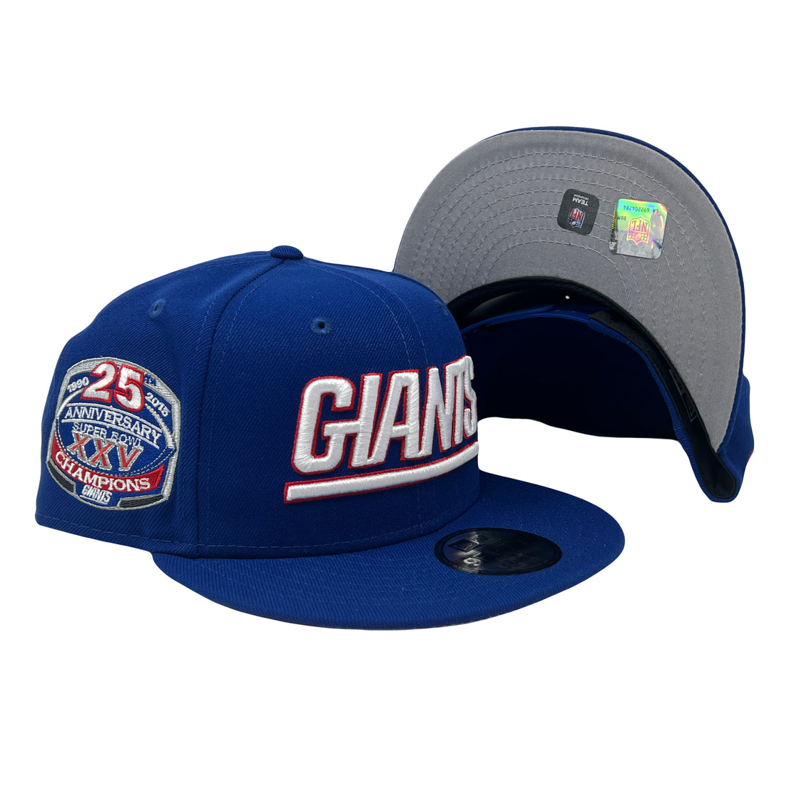 New York Giants 25th Anniversary Royal Blue New Era Snapback Hat