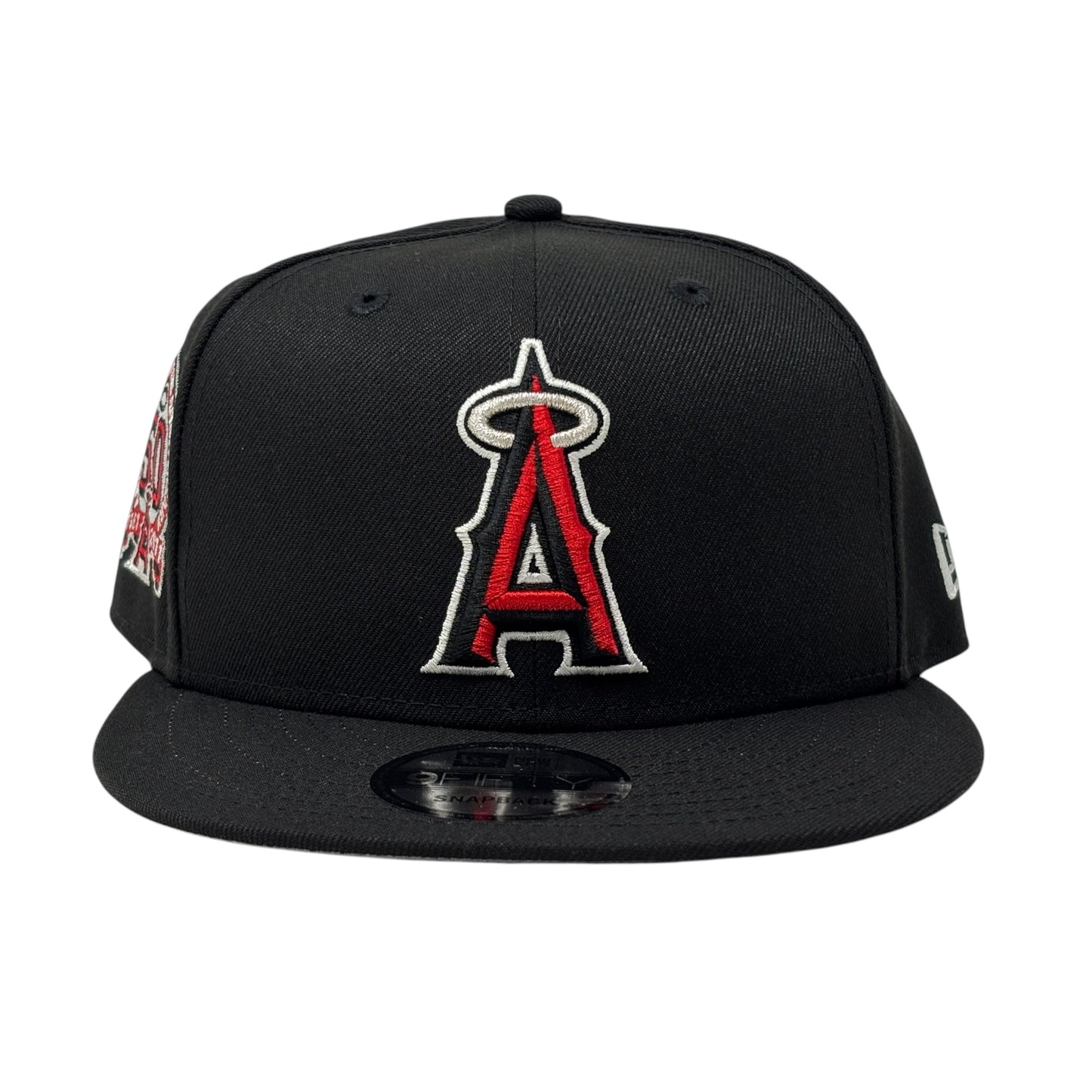 Los Angeles Angels 50th Anniversary Snapback Hats-Black Red