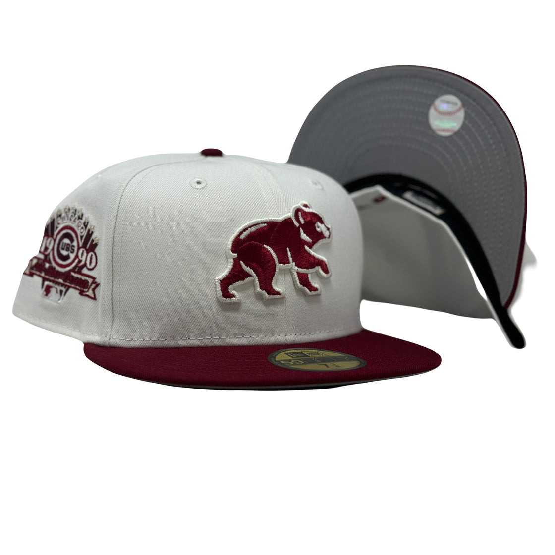 Chicago Cubs 1990 All Star Game Burgundy 59Fifty New Era Fitted Hat