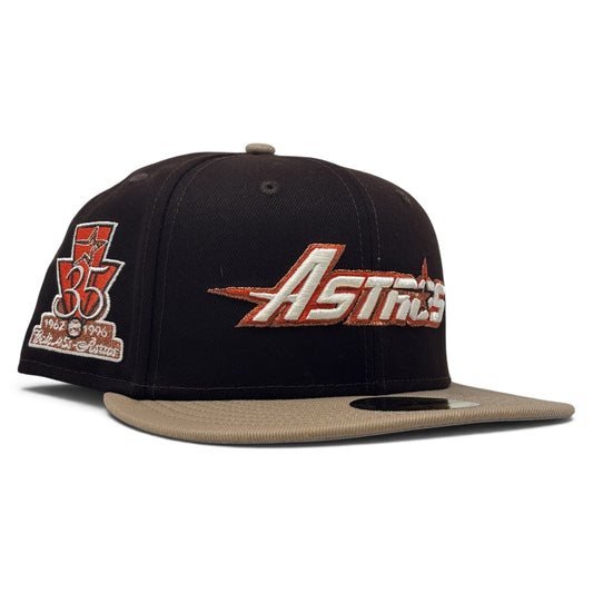 Houston Astros 35th Anniversary Dark Brown Camel New Era Fitted Hat