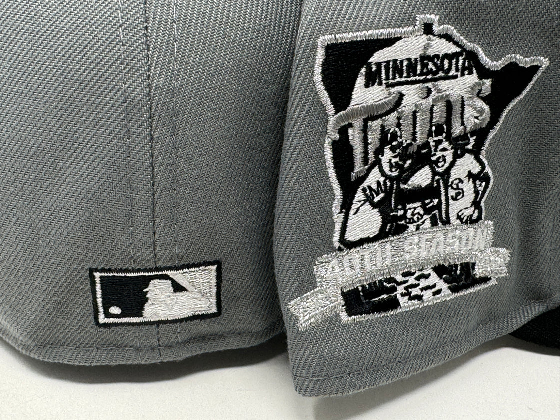 Minnesota Twins 40th Anniversary Gray Brim 59Fifty New Era Fitted Hat