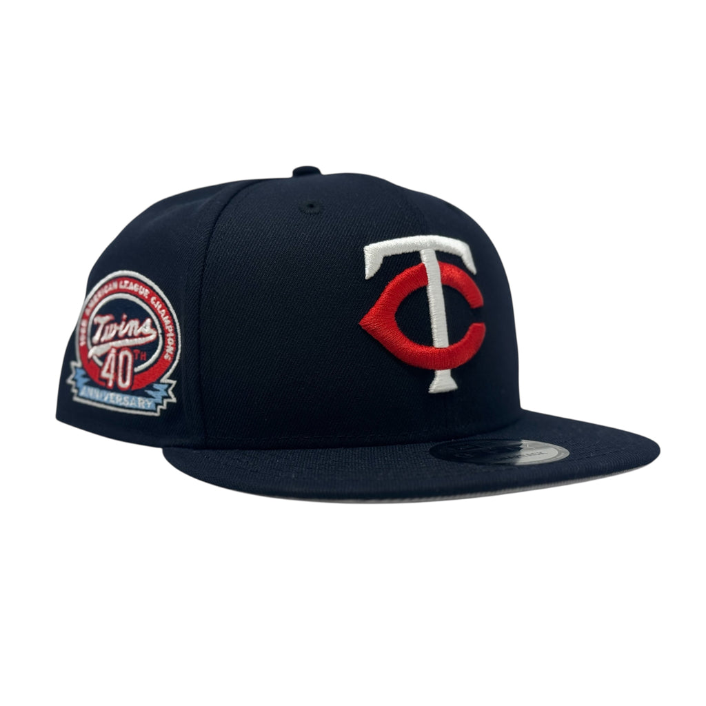 Minnesota Twins New Era Team Color 9Fifty Snapback Hats-Navy