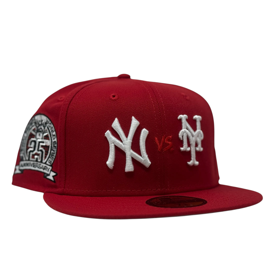 New York Yankees VS Mets Subway Series Fitted Hat-Red