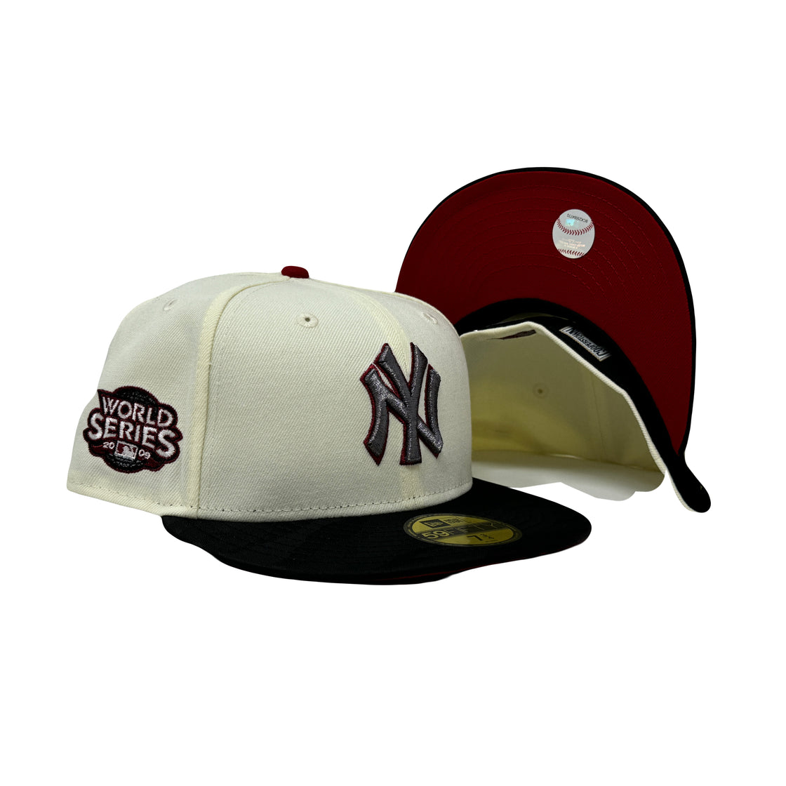 New York Yankees 2009 World Series Red Brim 59Fifty New Era Fitted Hat