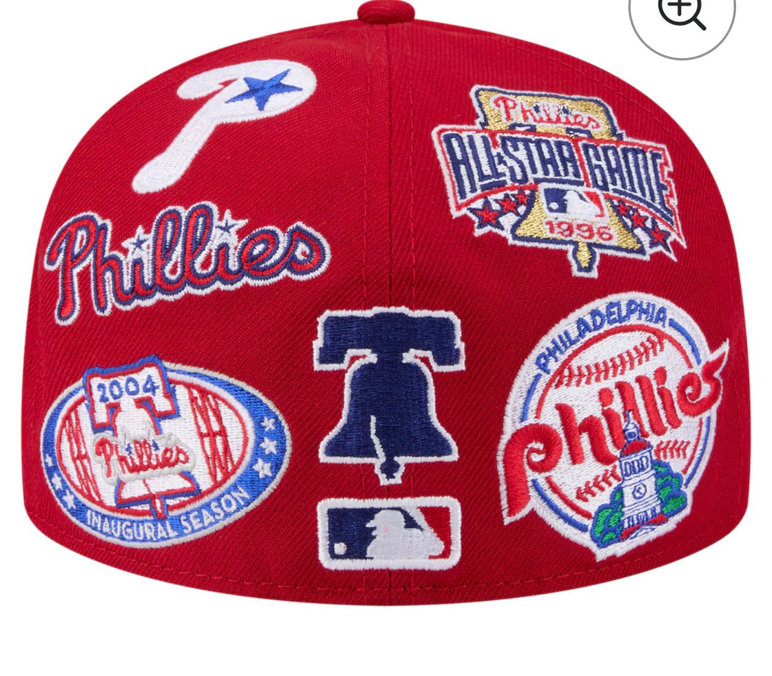Men's New Era Red Philadelphia Phillies All Over 59FIFTY Fitted Hat