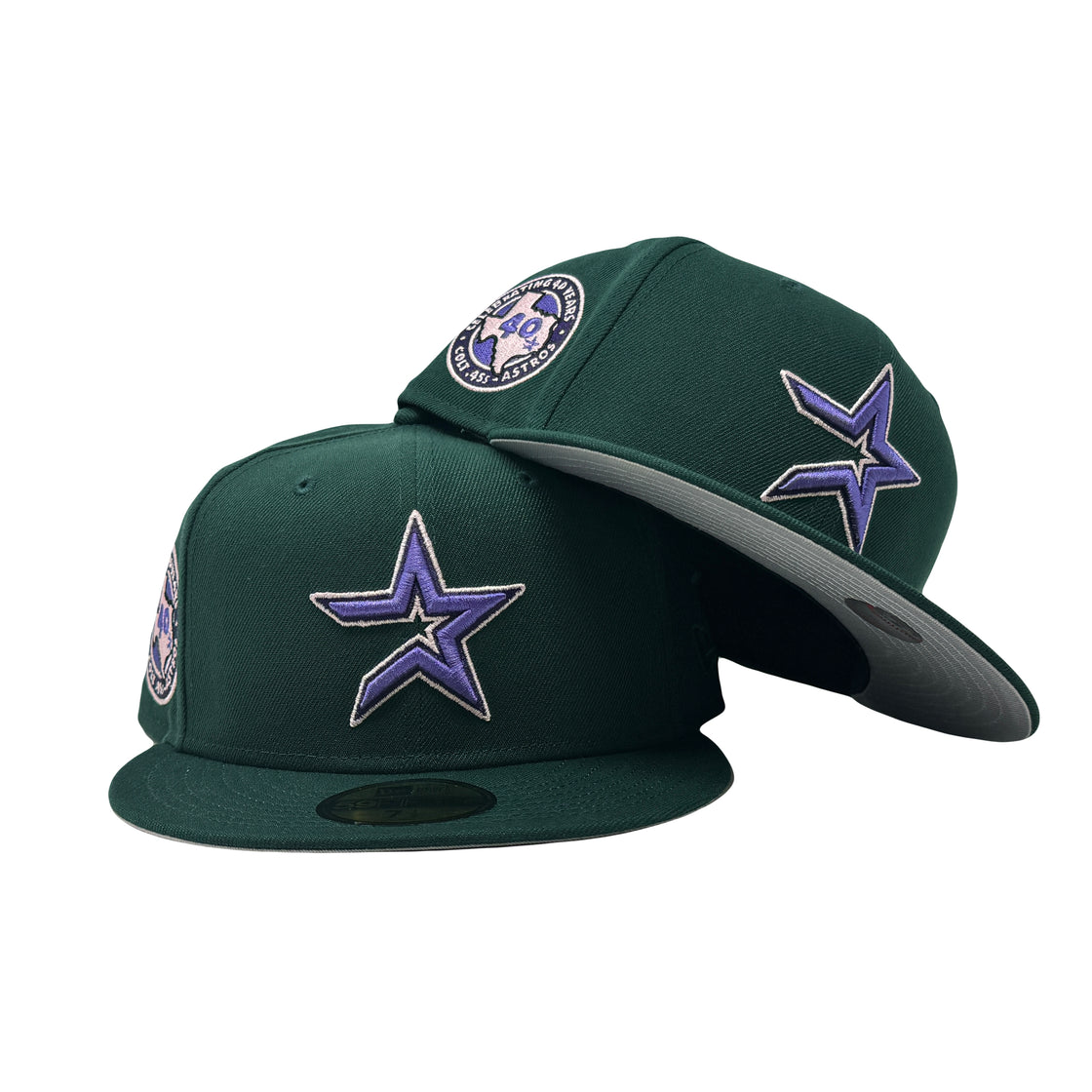 Houston Astros 40th Anniversary Dark Green Gray Brim 59Fifty New Era Fitted Hat