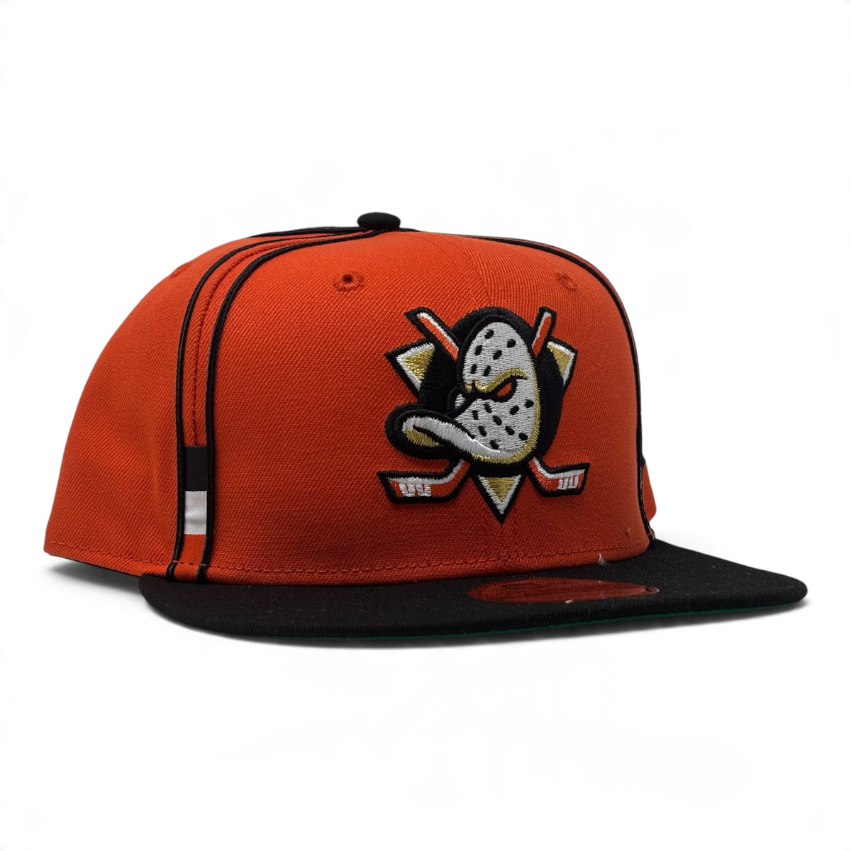 Anaheim Ducks Double Piping 9Fifty New Era Snapback- Orange Black