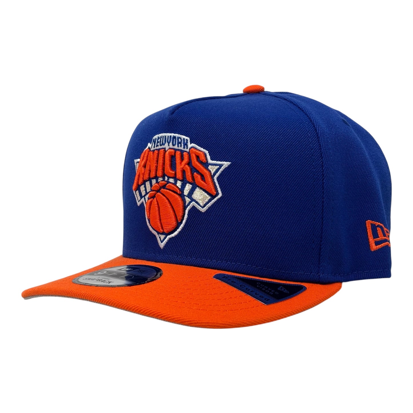 New York knicks 2026 NBA Champions 9Fifty pre-curved New Era Snapback-Royal Orange