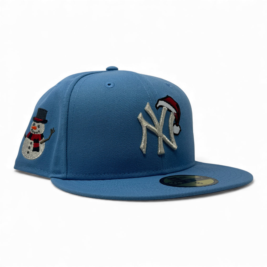 New York Yankees Santa Claus Snowman 59Fifty Fitted Hat-Sky Blue