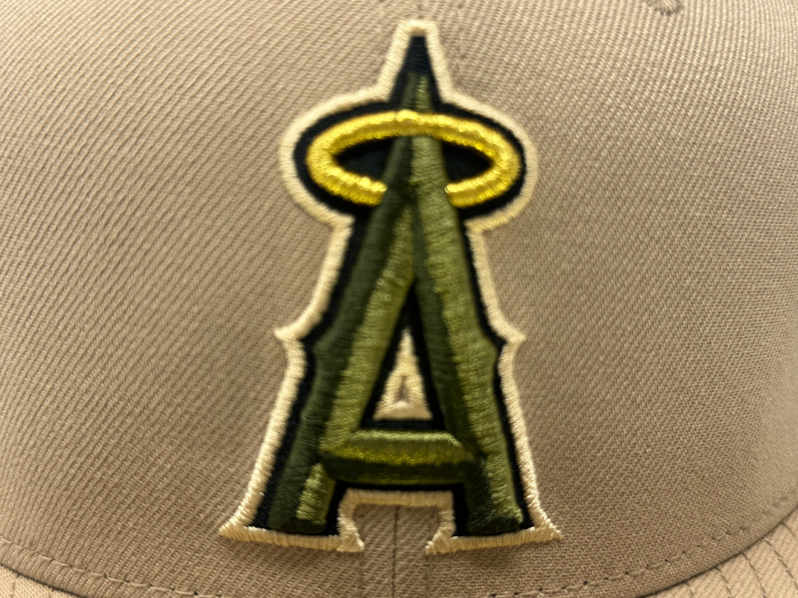 Los Angeles Angels 35th Anniversary Fitted Hat - Tan Olive