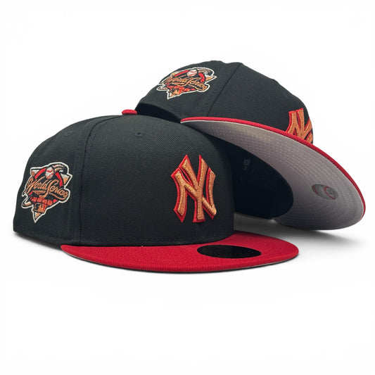 New York Yankees 2000 World Series Fitted Hats- Black Red